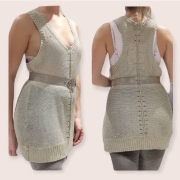 Banana Republic Safari Knit Sleeveless Top- Size M - Picture 4 of 8